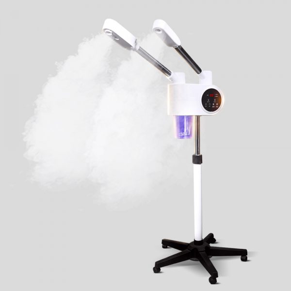 Face Steamer Standing Warm Cold Mist Pro Rolling Facial Steamers for Face Professional  for Home Salon Spa